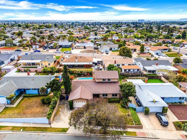 aerial view of residential area
