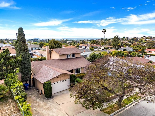 aerial view of residential area