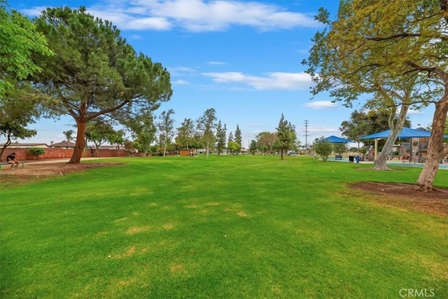 view of grassy yard