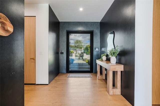 5141 Varna Ave, Sherman Oaks, CA 91423 - doorway featuring wood finished floors and recessed lighting