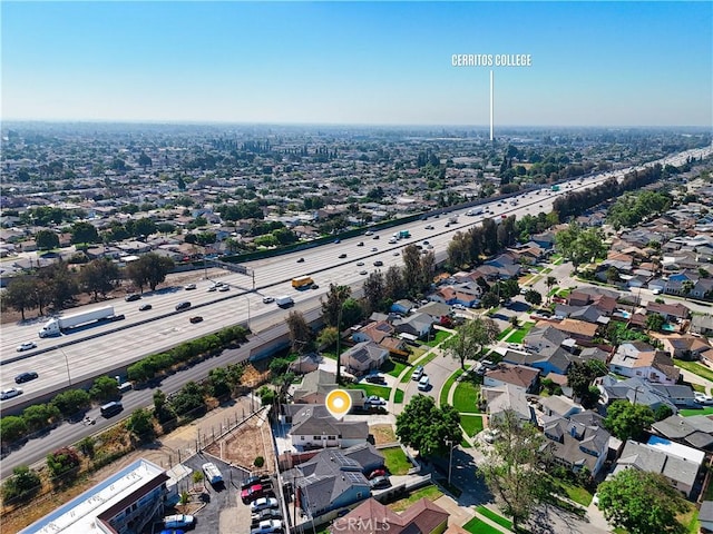 10641 Lindale St, Norwalk, CA 90650 - aerial view of residential area featuring a highway
