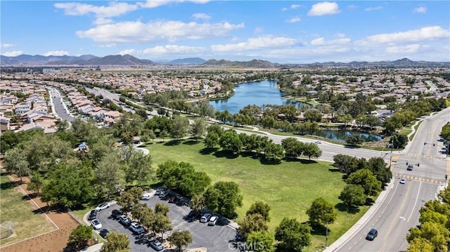28264 Spring Creek Way, Menifee, CA 92585 - aerial view of residential area featuring a water and mountain view