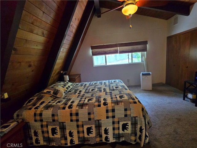 27403 Cottonwood Ln, Lake Arrowhead, CA 92317 - bedroom featuring carpet flooring and a ceiling fan