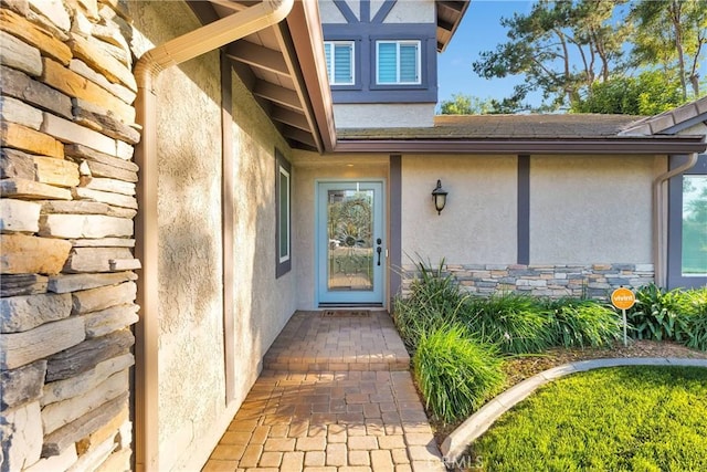 2612 Chauncy Pl, Riverside, CA 92506 - property entrance with stucco siding and stone siding