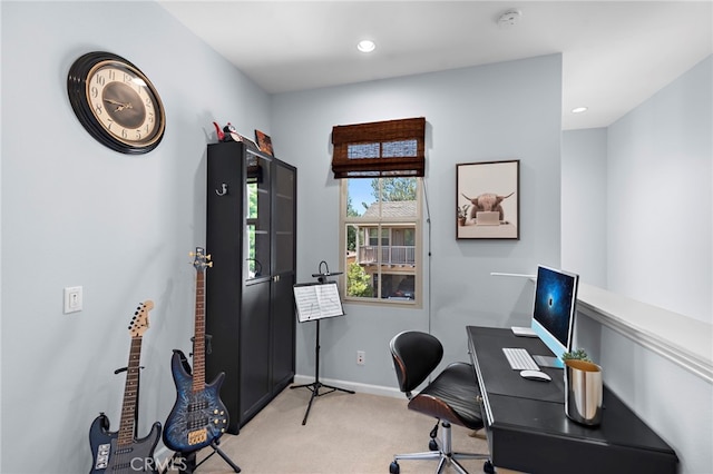 21 Fanpalm, Irvine, CA 92620 - office with carpet flooring, baseboards, and recessed lighting