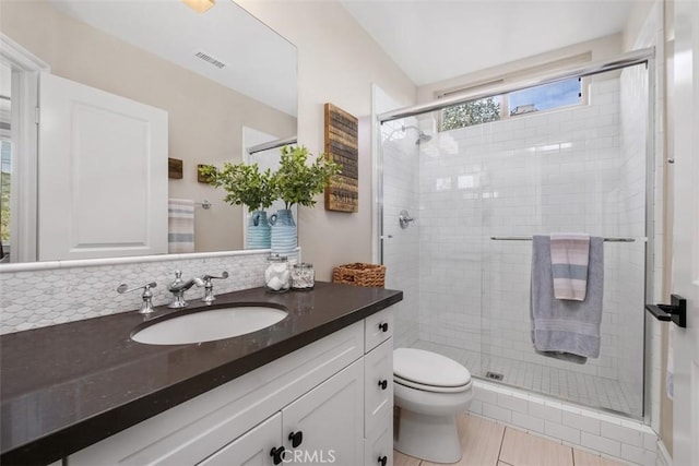31740 Via Pamplona, San Juan Capistrano, CA 92675 - bathroom featuring toilet, a stall shower, and vanity