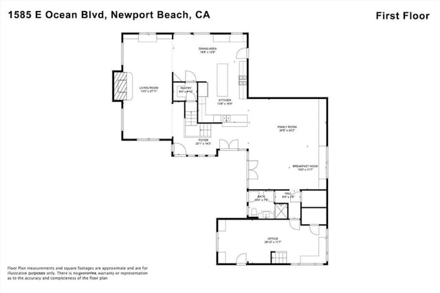 1585 E Ocean Blvd, Newport Beach, CA 92661 - view of floor plan / room layout