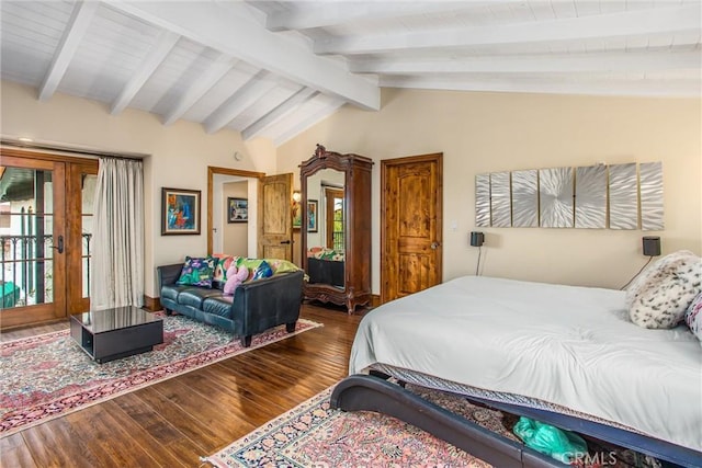 1585 E Ocean Blvd, Newport Beach, CA 92661 - bedroom with wood-type flooring and access to outside