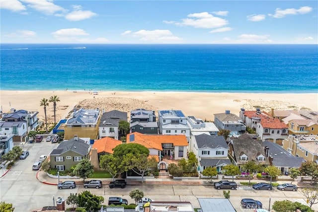 1585 E Ocean Blvd, Newport Beach, CA 92661 - aerial perspective of suburban area featuring waterfront with a beach