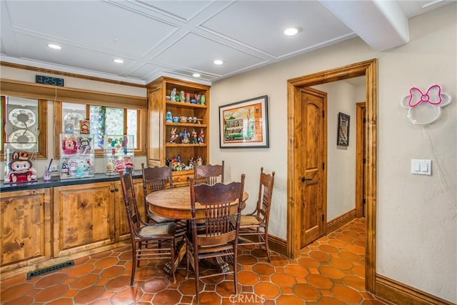 1585 E Ocean Blvd, Newport Beach, CA 92661 - dining room featuring recessed lighting and baseboards