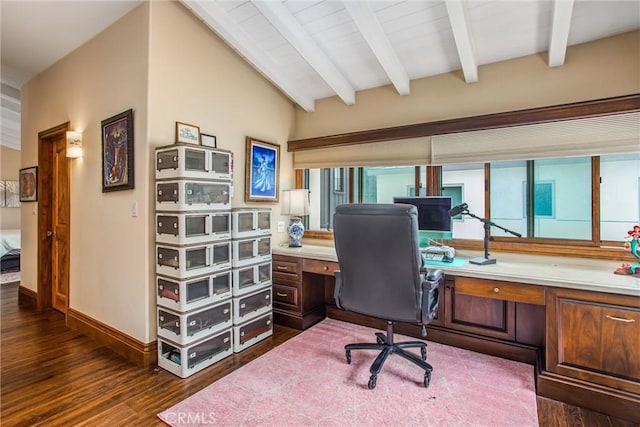 1585 E Ocean Blvd, Newport Beach, CA 92661 - office space featuring dark wood-style flooring and built in study area