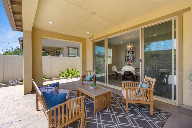 4530 E Langdon Dr, Anaheim Hills, CA 92807 - view of patio / terrace with outdoor lounge area