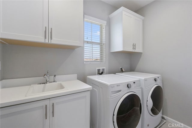4530 E Langdon Dr, Anaheim Hills, CA 92807 - laundry area with cabinet space and independent washer and dryer