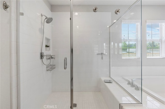 4530 E Langdon Dr, Anaheim Hills, CA 92807 - bathroom with a stall shower and a garden tub