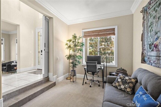 23478 Ridgeway, Mission Viejo, CA 92692 - office space featuring crown molding, carpet floors, and baseboards