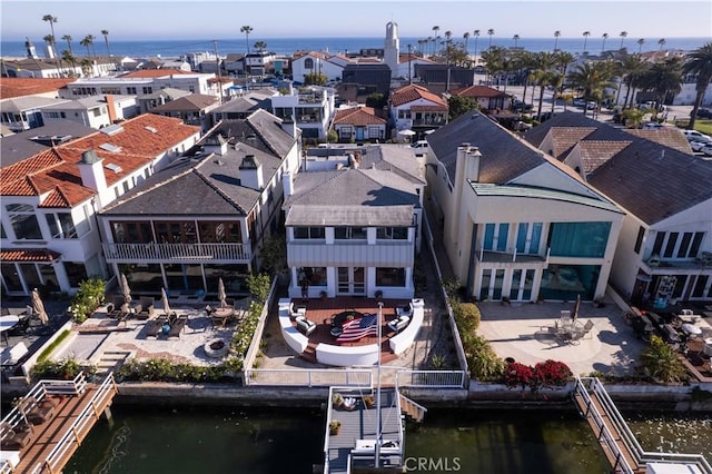 1436 W Bay Ave, Newport Beach, CA 92661 - aerial perspective of suburban area featuring a nearby body of water