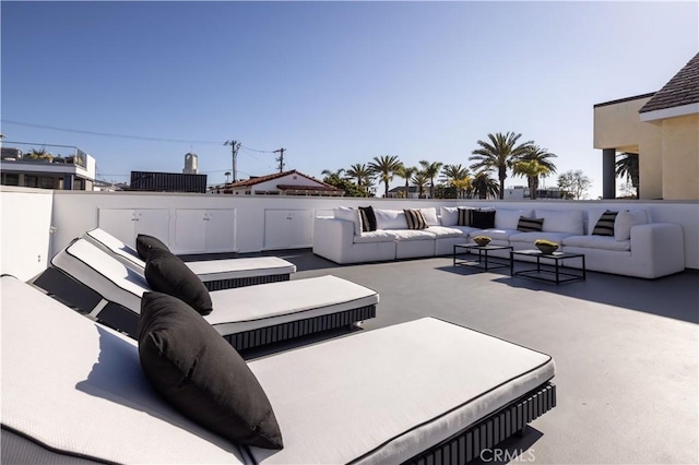 1436 W Bay Ave, Newport Beach, CA 92661 - view of patio featuring an outdoor hangout area