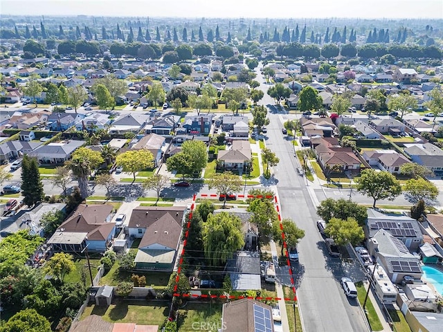 5503 Hersholt Ave, Lakewood, CA 90712 - aerial perspective of suburban area featuring property parcel outlined