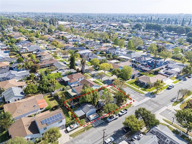 5503 Hersholt Ave, Lakewood, CA 90712 - aerial view of residential area featuring property parcel outlined