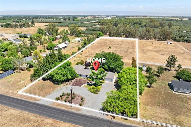 5456 Edith Ave, Corning, CA 96021 - aerial view of sparsely populated area featuring property parcel outlined