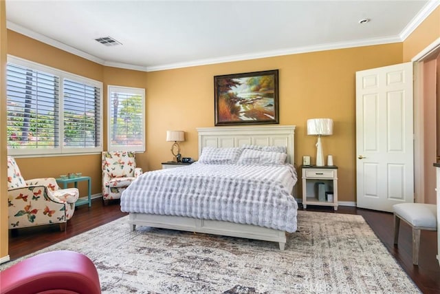 5799 Buckthorn Ave, Rancho Cucamonga, CA 91737 - bedroom with wood finished floors, ornamental molding, and baseboards