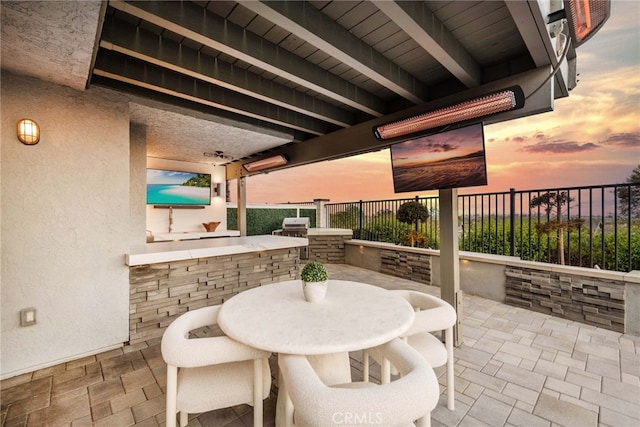 2 Hyannis, Laguna Niguel, CA 92677 - view of patio / terrace featuring an outdoor kitchen, fence, and outdoor dining area
