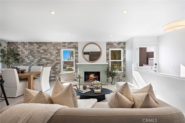 2 Hyannis, Laguna Niguel, CA 92677 - living area with a fireplace and recessed lighting