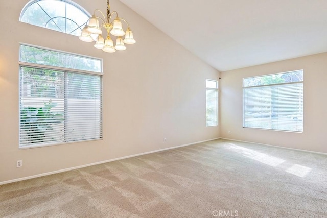 32364 Corte Coronado, Temecula, CA 92592 - carpeted spare room with a chandelier and lofted ceiling