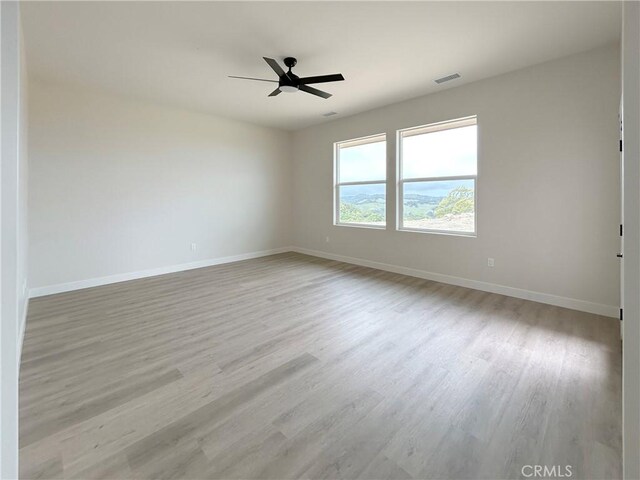 12460 San Marcos Rd, Atascadero, CA 93422 - empty room with a ceiling fan and wood finished floors