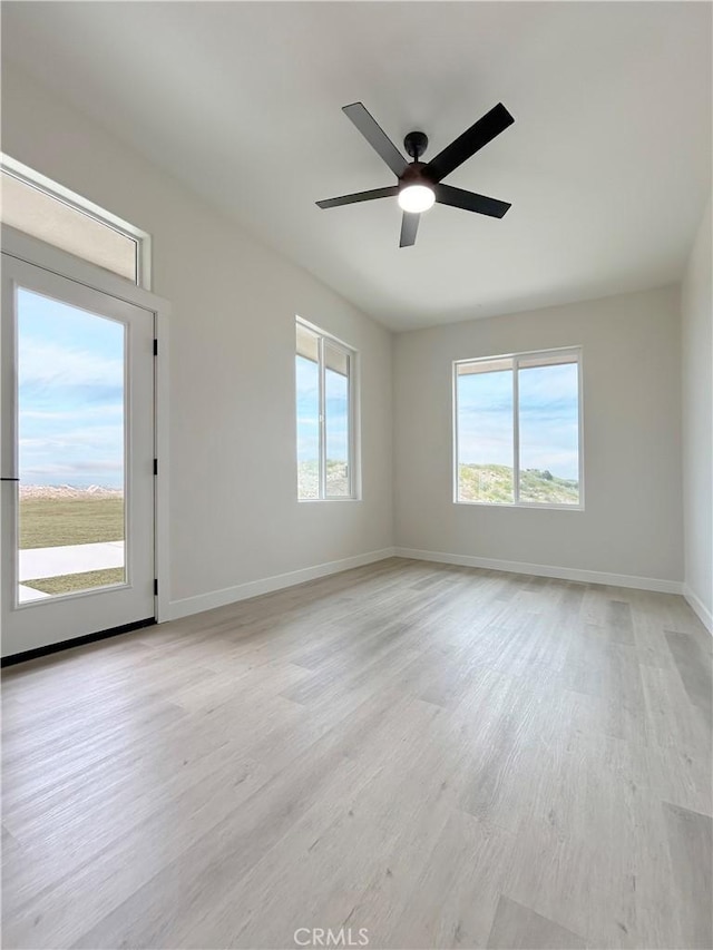 12460 San Marcos Rd, Atascadero, CA 93422 - unfurnished room featuring light wood-type flooring and a ceiling fan