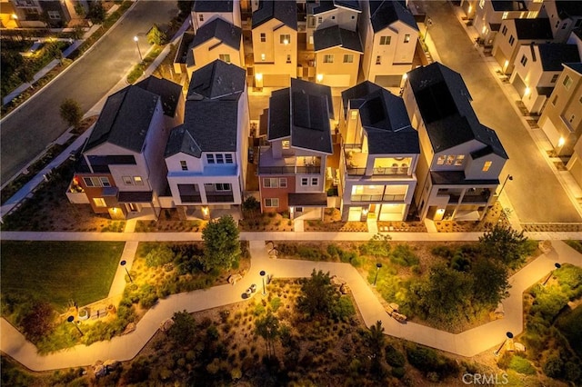 aerial view of residential area