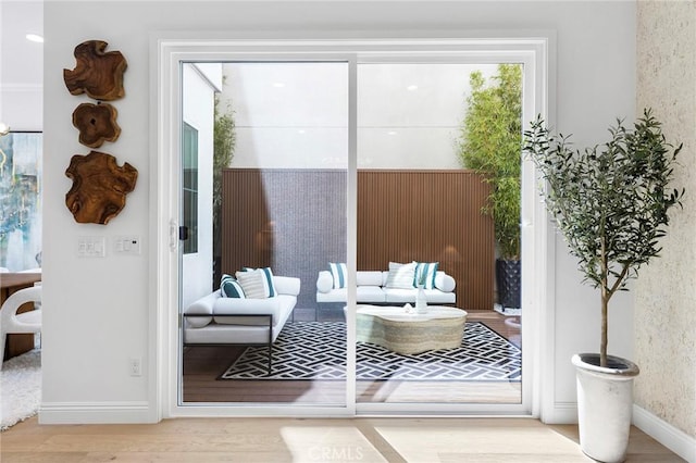 view of doorway to outside