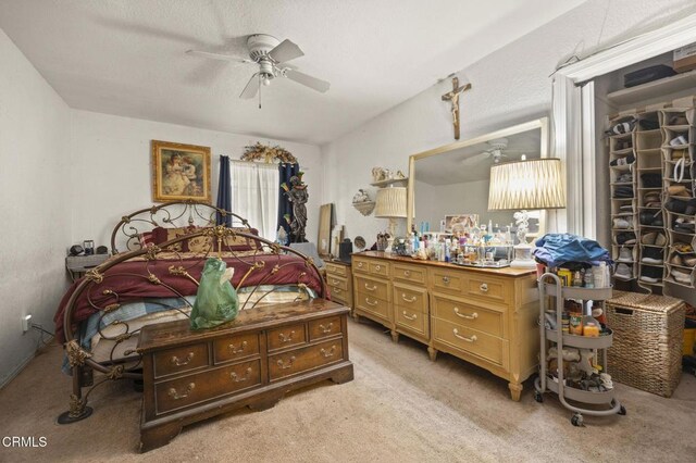 8590 N Ventura Ave, Ventura, CA 93001 - bedroom with light colored carpet and ceiling fan