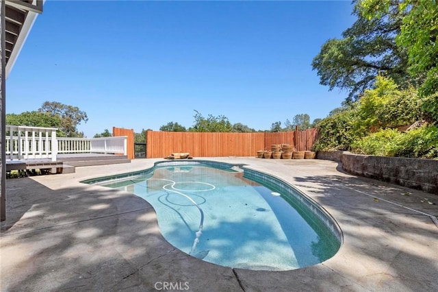 2681 Pinecrest Rd, Oroville, CA 95966 - view of pool with a fenced backyard, a patio, and a deck