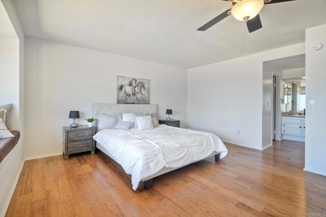 13063 Caminito Del Rocio, Del Mar, CA 92014 - bedroom featuring light wood-style floors and ceiling fan