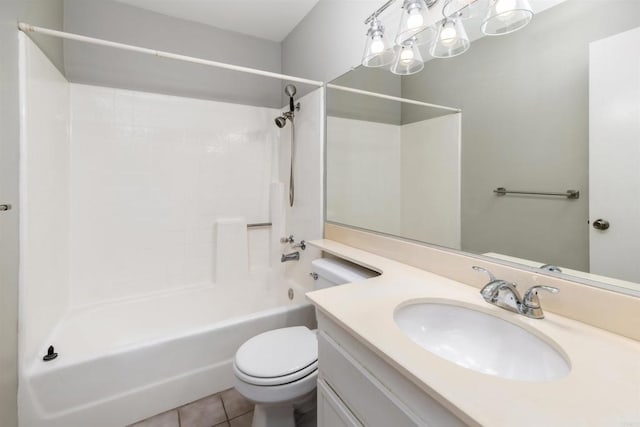 30602 Colina Verde St, Temecula, CA 92592 - full bathroom featuring toilet, vanity, tile patterned floors, and bathtub / shower combination