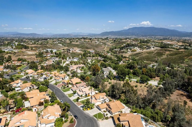 30602 Colina Verde St, Temecula, CA 92592 - aerial view of property's location featuring a mountainous background and nearby suburban area