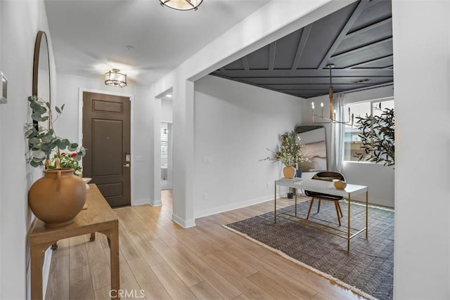1772 Lundy Ln, Beaumont, CA 92223 - foyer with wood finished floors and baseboards