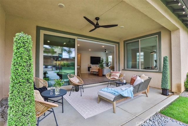 1772 Lundy Ln, Beaumont, CA 92223 - view of patio / terrace featuring a ceiling fan