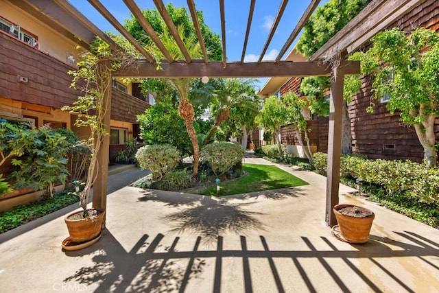 view of patio / terrace with a pergola