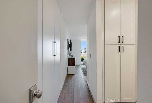 hall featuring hardwood / wood-style floors