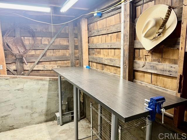 22104 Crestline, Palomar Mountain, CA 92060 - unfinished below grade area with wooden walls