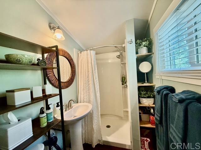 22104 Crestline, Palomar Mountain, CA 92060 - full bath with a stall shower