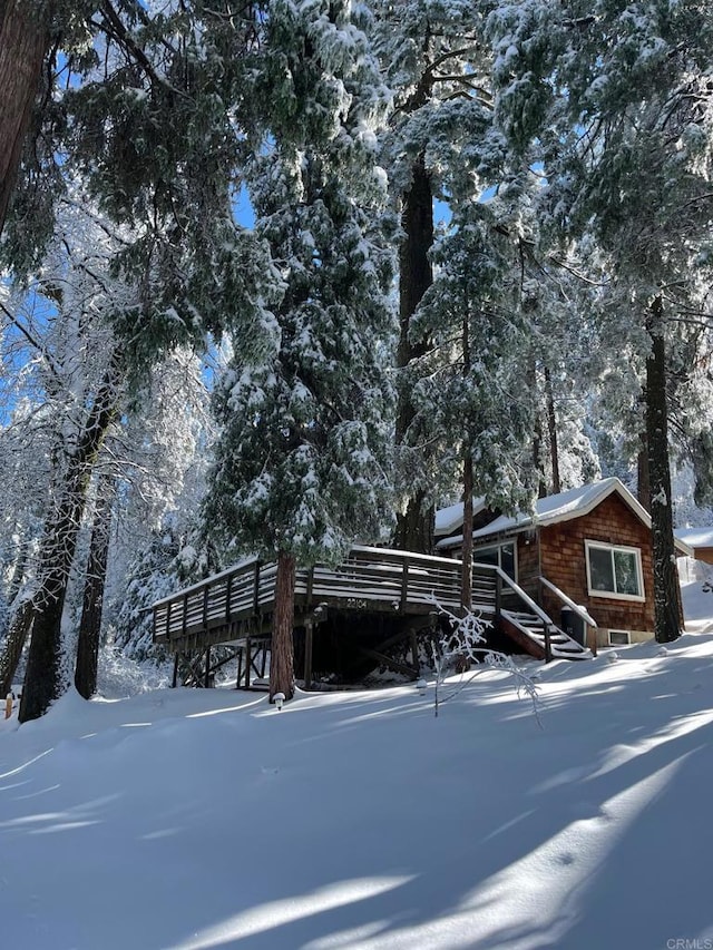 22104 Crestline, Palomar Mountain, CA 92060 - view of snow covered property