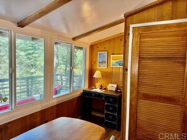 22104 Crestline, Palomar Mountain, CA 92060 - sunroom with wood walls