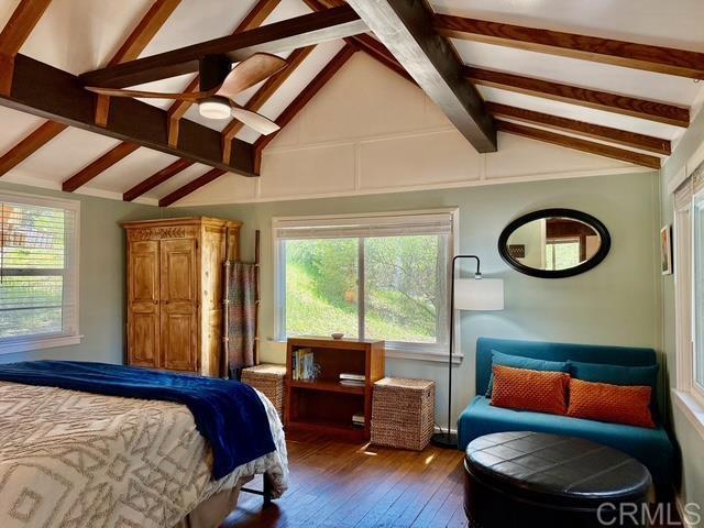 22104 Crestline, Palomar Mountain, CA 92060 - bedroom with hardwood / wood-style floors