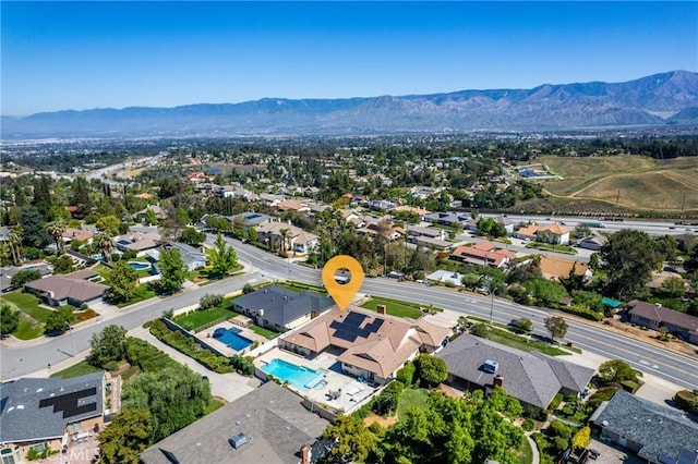 618 E Sunset Dr N, Redlands, CA 92373 - aerial view of residential area featuring a mountainous background