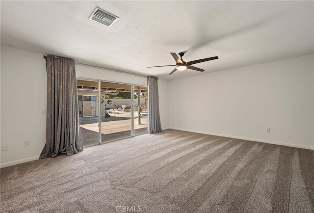 618 E Sunset Dr N, Redlands, CA 92373 - unfurnished room featuring a ceiling fan, carpet, and a textured ceiling
