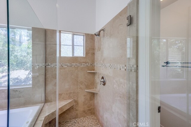 2115 Via Viejo, San Clemente, CA 92673 - full bathroom featuring a stall shower and a tub to relax in