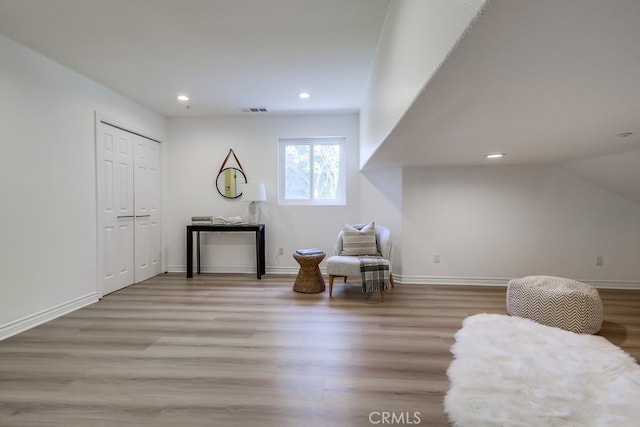 2115 Via Viejo, San Clemente, CA 92673 - sitting room featuring wood finished floors, recessed lighting, and baseboards